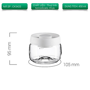 Hũ thủy tinh hút chân không bảo quản thực phẩm CAFE DE KONA