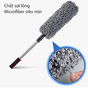 Chổi Lau Bụi Sợi Dầu Ô Tô Đa Năng Cán Điều Chỉnh – CHỔI TRÒN