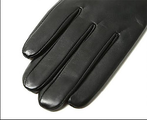 Găng tay nữ da cừu phối nơ nữ tính - BHY8714 Bao tay nữ mùa đông, lót lông, giữ ấm, cản gió, chống nước, cảm ứng điện thoại.