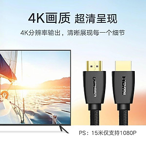 Ugreen UG40412HD118TK 5M màu Đen Cáp tín hiệu HDMI chuẩn 2.0 hỗ trợ phân giải 4K - HÀNG CHÍNH HÃNG