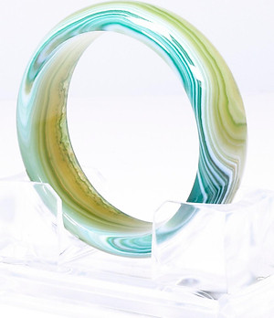 Vòng tay đá mã não xanh bản dày mệnh mộc hỏa - Ngọc Qúy Gemstones