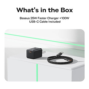 Bộ cốc sạc nhanh kèm cáp C to C Baseus Super Si Quick Charger 1C 25W Sets（PD/ QC3.0 Quick charger, With Cable) dùng cho sam sung S20, S21- Hàng chính hãng