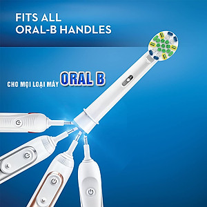 Cho máy Oral B Braun, bộ 4 Đầu Bàn Chải đánh răng điện thay thế MIHOCO EB25-P New Floss Action, đánh tan mảng bám, cao răng, làm sạch vết ố