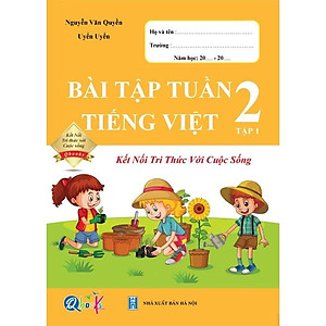 Sách - Combo Bài Tập Tuần và Đề Kiểm Tra lớp 2 - Kết Nối Toán và Tiếng Việt Học kì 1 (4 cuốn)