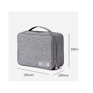 Túi Vải Đựng Phụ Kiện Công Nghệ Du Lịch ( Cho Cáp Sạc Di Động, Sạc Dự Phòng, Điện Thoại, Tai Nghe, Thẻ Nhớ ...) Chống Nước - Hàng Chính Hãng