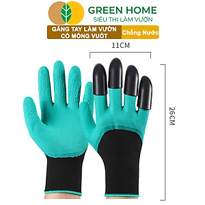 Găng tay làm vườn, có móng vuốt, độ bền cao, chống thấm nước, đào, xới đất, dễ vệ sinh |Greenhome