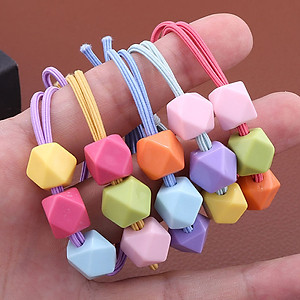 Dây buộc tóc nữ hạt màu [Set 5 dây] NASI dễ thương phong cách hàn quốc thun cột tóc nữ co giãn tốt phụ kiện tóc