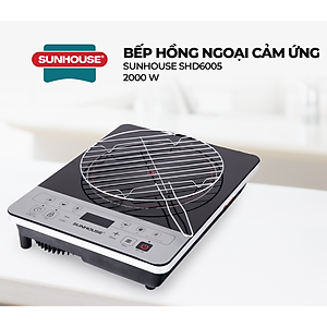 Bếp Hồng Ngoại Cảm Ứng Sunhouse SHD6005 (Kèm Vỉ Nướng) - Hàng chính hãng
