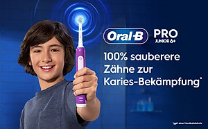 BÀN CHẢI ĐÁNH RĂNG TRẺ EM ORAL B PRO JUNIOR 6+ MÀU HỒNG TÍM Hàng chính hãng