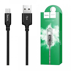 DÂY SẠC MICRO USB HOCO X14 2A 1M - CÁP SẠC NHANH BỌC DÙ CHỐNG ĐỨT GẬP CHO ANDROID SAMSUNG XIAOMI OPPO - GIAO MẪU NGẪU NHIÊN HÀNG CHÍNH HÃNG