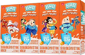 Thùng Sữa Chua Uống Kun Hương Cam (48 Hộp x 180ml)