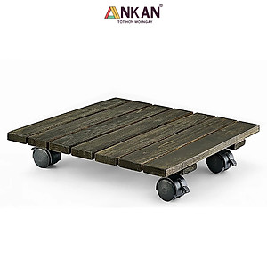Kệ Để Chậu Cây Có Bánh Xe Cỡ Lớn 35cm Màu Xám Đen Dùng Để Để Chậu Cây - Chậu Hoa Thuận Tiện Di Chuyển