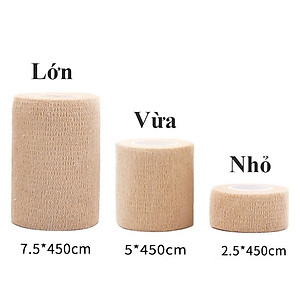 Combo 2 Cuộn Băng Cuốn Tự Dính, Băng Cuốn Cao Su Non, Băng Keo Thể Thao Chống Chấn Thương (Kích thước 5cm*4.5m), Băng keo thể thao đá bóng, băng cuốn thể thao vải tự dính, băng quấn y tế cuốn ngón tay, cổ tay, cổ chân