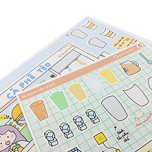 Bộ Tranh Tương Tác Cô Tiên Xanh - Tiệm Cà Phê Tèo