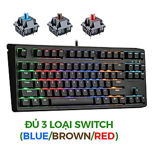 Bàn phím cơ E-DRA EK387 - Hàng chính hãng