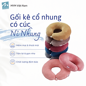 Gối Chữ U Kê Cổ Vải Nhung Mềm Mại Chống Đau Mỏi Vai Gáy Cho Dân Văn Phòng, Lái Xe, Du Lịch