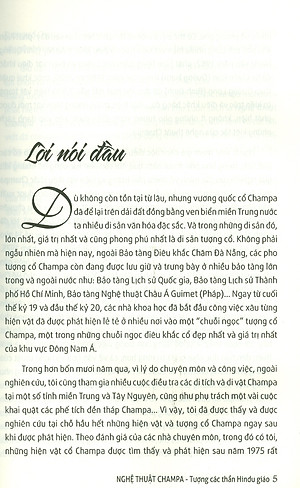 NGHỆ THUẬT CHAMPA - Tượng Các Thần Hindu Giáo - Ngô Văn Doanh - (bìa mềm)