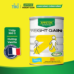 Sữa Appeton Weight Gain cho Người lớn hương Vanilla lon 900g