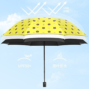 Dù Đi Mưa Gấp Gọn Hình Gấu 2 Lớp Chống Thấm Tốt - Hàng chính hãng
