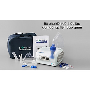 Trọn bộ máy xông mũi họng cao cấp Biohealth NEB PRO dùng cho người lớn và trẻ em, điều chỉnh được tốc độ phun