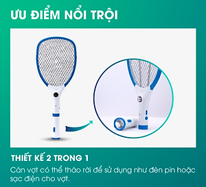 Vợt bắt muỗi điện tử Model: VBM RD.02