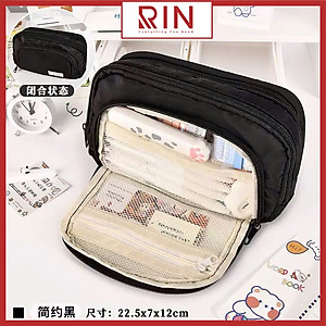 Hộp đựng bút / túi đựng bút đa năng bằng vải cao cấp, nhiều ngăn dành cho HS-SV văn phòng