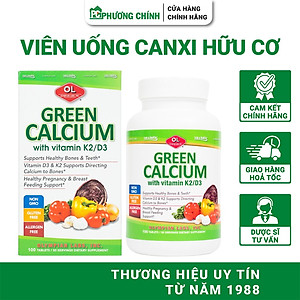 Canxi Hữu Cơ Olympian Labs Green Calcium Dễ Hấp Thu, Hạn Chế Gây Táo Bón, Nóng Trong 100 Viên/Hộp