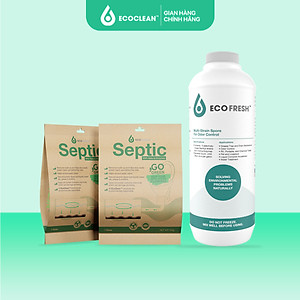 Combo Vi Sinh Khử Mùi EcoFresh, EcoClean Septic - Xử Lý Mùi Hôi Hiệu Quả