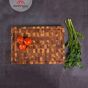 [Chính hãng] Thớt gỗ Teak Chef Studio hình chữ nhật, kích thước 28 x 40 x 3,5 cm - MSP10231. Dùng cắt, thái, khay trưng bày thực phẩm.