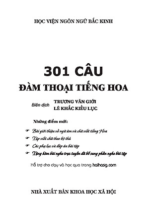 301 Câu Đàm Thoại Tiếng Hoa - Khổ Nhỏ - Tặng Kèm Bài Nghe Online
