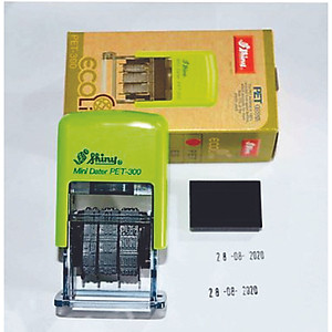 Thẻ mực Con Dấu ngày tháng Pet-300 màu xanh