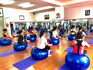 [HÀNG NHẬP KHẨU] Bóng tập Yoga, Bóng Yoga tròn cỡ đại chọn cỡ 45cm, 65cm cao cấp - Hàng chính hãng Amalife