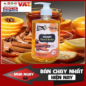 Nước rửa tay thảo mộc Premium Hand Soap Mr Fresh 500ml - an toàn cho da tay