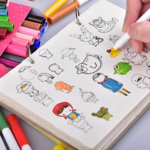 Hộp Bút Lông 36 Màu Fiber Pen Washable - Nét Mảnh Nét To - Colokit SWM-C006 (Mẫu Bao Bì Giao Ngẫu Nhiên)