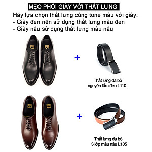 Giày da nam, giày oxford công sở Bụi Leather G101 - Da bò Nappa cao cấp - Bảo hành 12 tháng