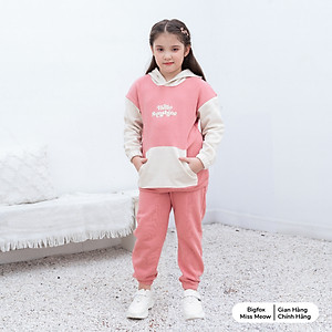 Bộ bé gái thu đông size đại BIGFOX MISS MEOW quần áo cho trẻ em chất nỉ bông ấm áp kiểu Hàn cỡ 3,7,9,11 tuổi 40kg 1998