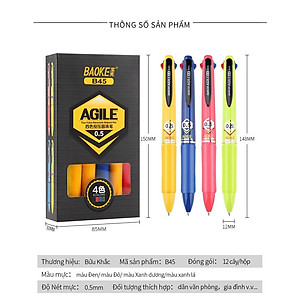 BAOKE Bút Bị Bấm 4 Màu -B45