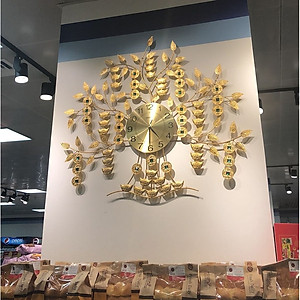 Đồng Hồ Trang Trí Treo Tường Nghệ Thuật Cao Cấp Shouse A23 hiện đại 3D kích cỡ lớn đẹp kim trôi treo phòng khách