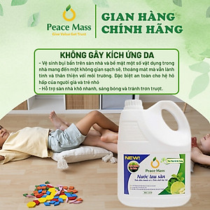 Nước Lau Sàn  Peace Mass TD Chanh Sả - Bạc Hà  Can 3.6 lít