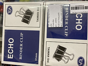 Bộ 2 Hộp Kẹp Bướm Echo (51mm) - Đen