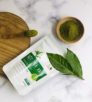 Bột Trà Xanh Sấy Lạnh Nguyên Chất Quảng Thanh Gói 100gr - Đắp mặt làm dịu da, kháng khuẩn, kháng viêm, giảm cân