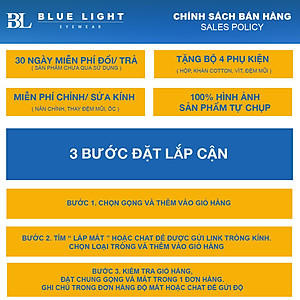 Mắt Kính Gọng Vuông, Gọng Kính Vuông To Nam Nữ, Viền Đen, Trong Suốt, Chống Ánh Sáng Xanh, Làm Mắt Cận Được - BLUE LIGHT