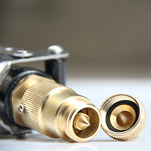 Đầu Vòi Phun Nước Xịt Rửa Xe, Tưới Cây Tăng Áp Suất 300% (Mũi Vàng Đồng, Cán Đen)