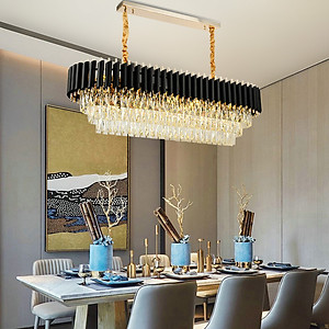 Đèn thả mâm MONA pha lê phong cách hiện đại trang trí nhà cửa sang trọng - (101).