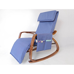 Ghế Poang Rocking Chair khung plywood óc chó_tựa lưng và gác chân có thể điều chỉnh
