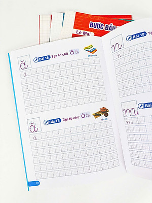 Bộ 5 cuốn Bước đầu học viết (tập tô vần, tập tô số và hình khối, tập viết các nét cơ bản, tập viết chữ cái, tập tô chữ)