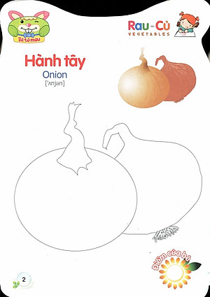 Sách Bé tô màu - Rau củ