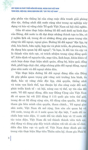 Xây dựng và phát triển nền đối ngoại, ngoại giao Việt Nam toàn diện, hiện đại, mang đậm bản sắc " cây tre Việt Nam" bản in 2024