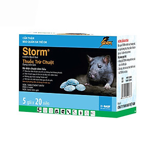 Thuốc diệt chuột Storm 0.005% (5 gói x 20 viên)