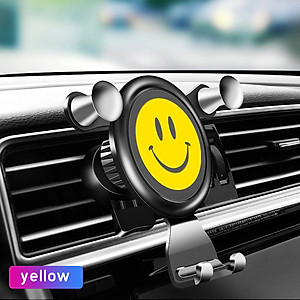Giá Đỡ Điện Thoại trên ô tô Hình Mặt Cười Kẹp Trực Tiếp Vào Khe Gió Của Điều Hòa Xe Hơi YE-R054